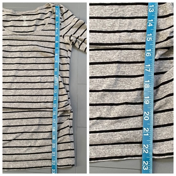 H&M MAMA Maternity Gray & Black Striped Top Size S - Picture 7 of 11